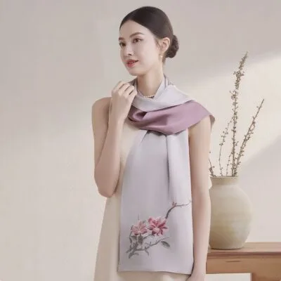 Azalea silk scarf