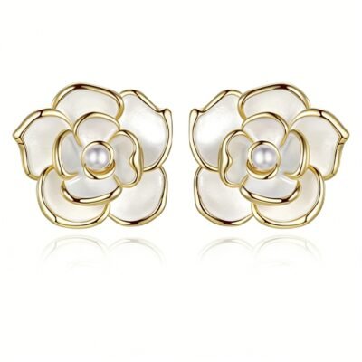 Camellia earrings
