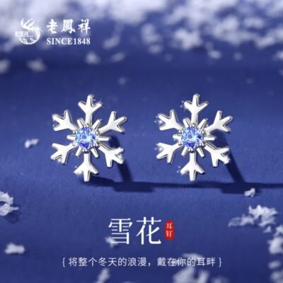 Christmas snowflake earrings