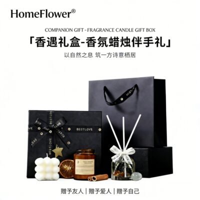 Flameless scented candle gift box