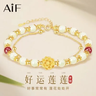 Infinite Fortune Lotus Bracelet