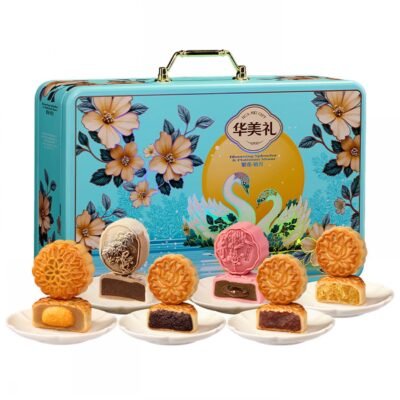 Huamei Floral Mooncake Gift Box